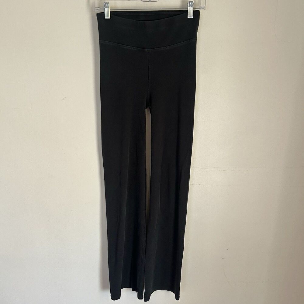 PACT Ore Karissa Ribbed High Rise Leggings Boot Cut Organic Cotton Size Medium